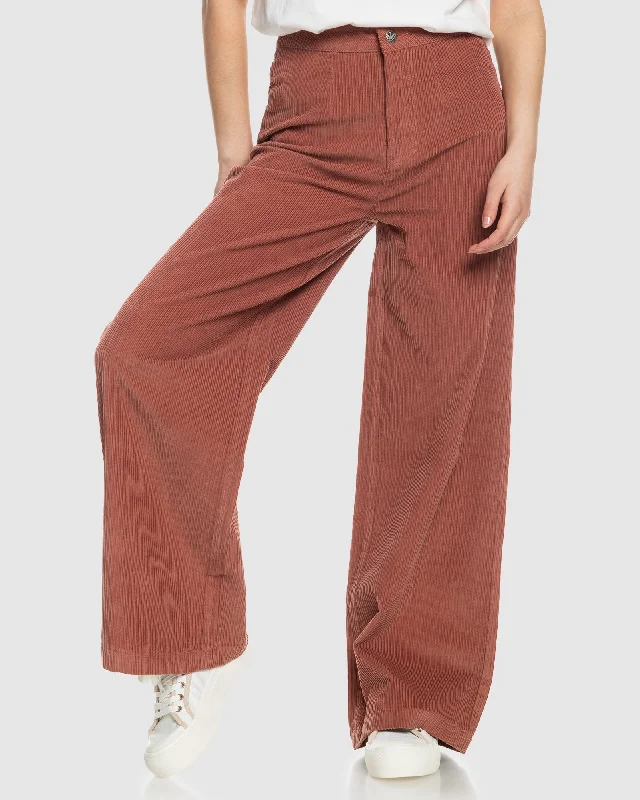 Womens Winter Around Wide Leg Corduroy Trousers